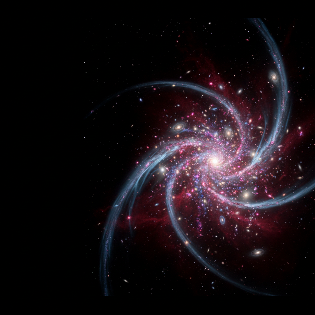 Galaxy cluster with gravitational lensing arcs