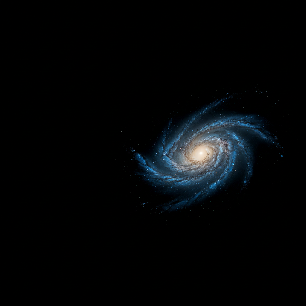 The Milky Way barred spiral galaxy viewed from outside